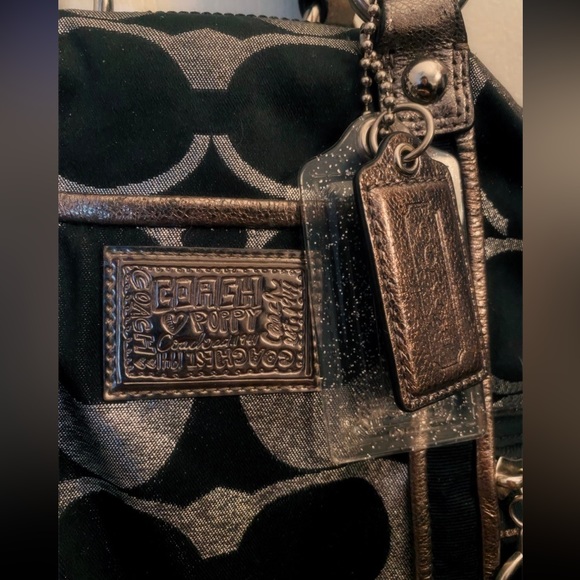 RARE Coach x Poppy silver signature logo bag - Picture 3 of 5